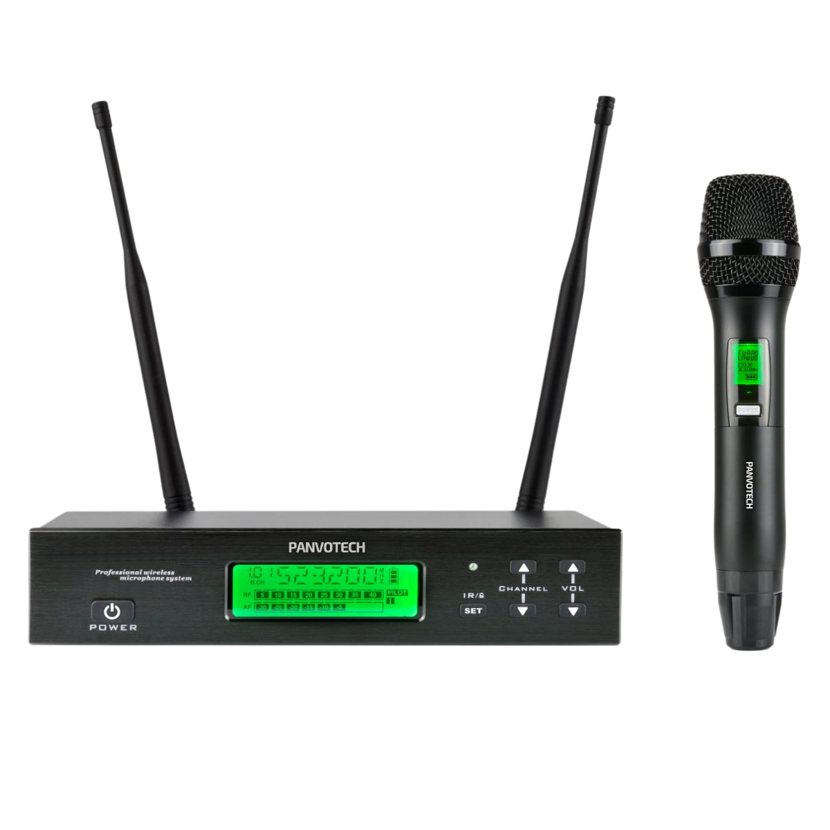 Single Channel Wireless Mic UHF band Selectable Frequencies IR Auto Pair