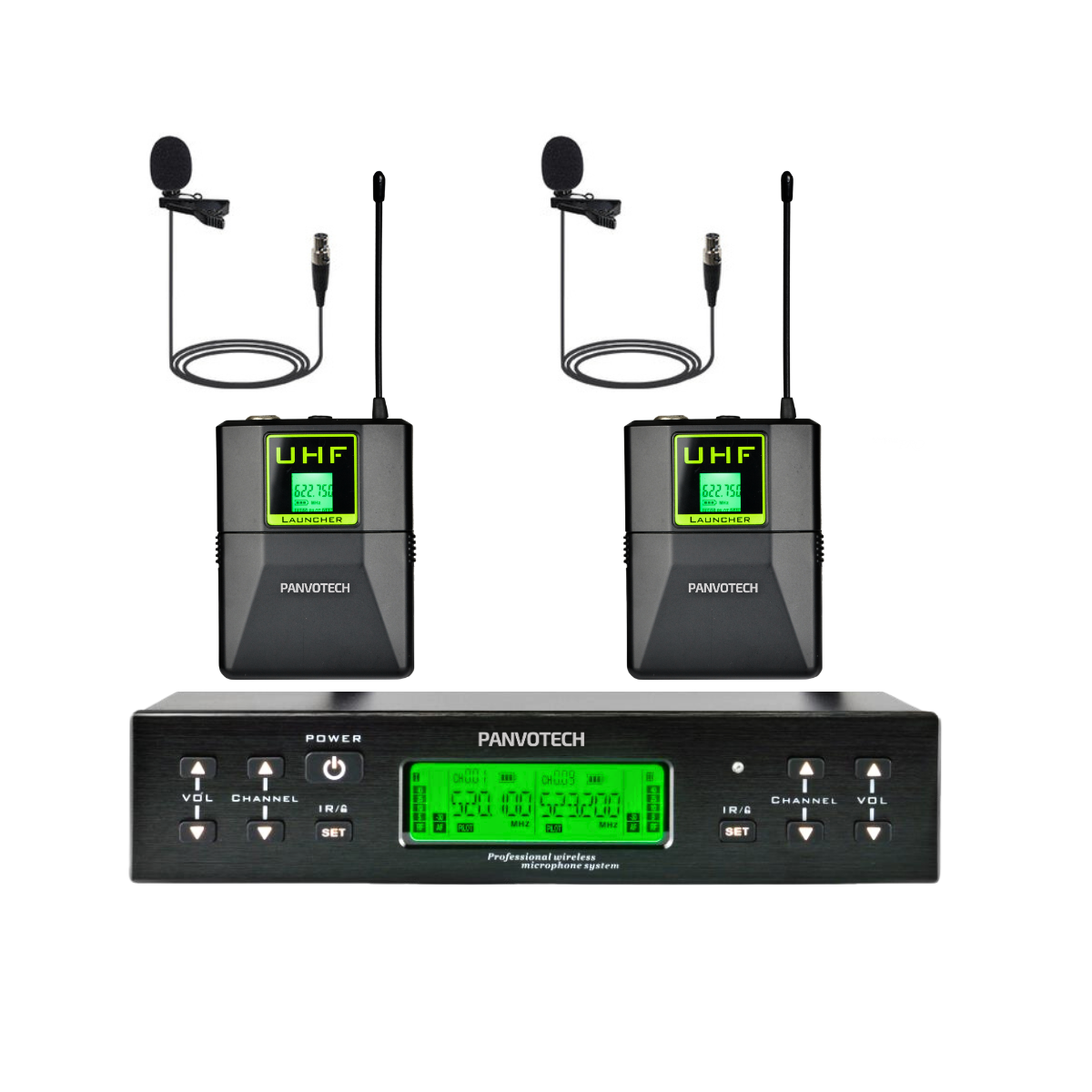 UHF Multi-channel Dual Lapel Mic